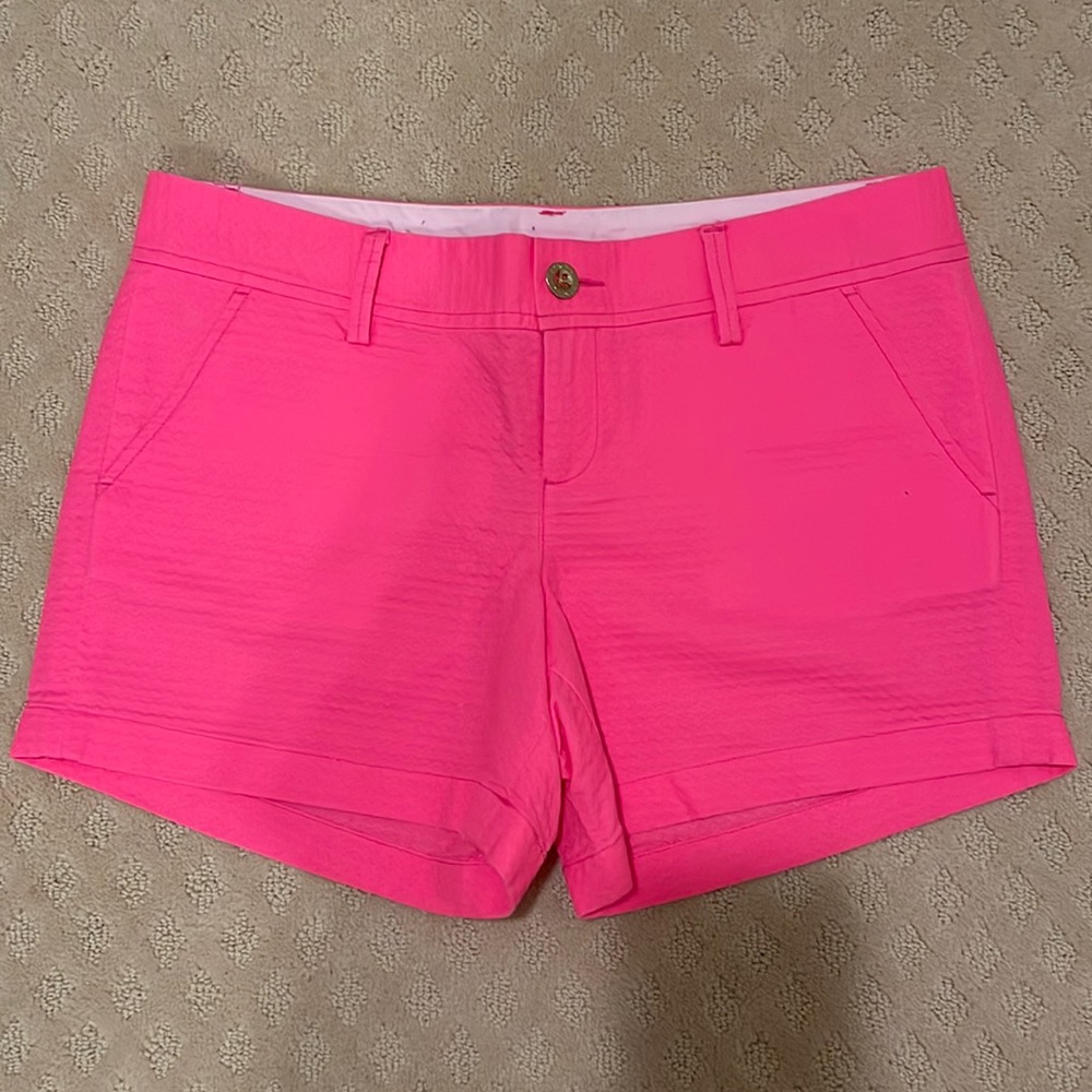 Ladies Lilly Pulitzer neon pink shorts size 10